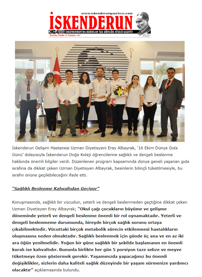 16 Ekim Dünya Gıda Günü